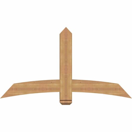 Ekena Millwork Bellingham Timber Gable Bracket, Western Red Cedar, 60"W x 32"H x 5 1/2"D x 5 1/2"F, 13/12 Pitch GBW060X32X0606BEL00SWR